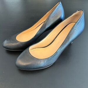 J.Crew black leather heels